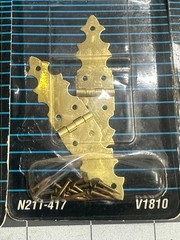 4-pack lot (8 hinges) National Hardware 2-3/4″ Decorative Mini N211-417 Brass