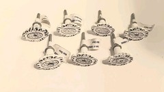 Distressed White & Black 7 Metal Drawer Knobs Pulls NWT Hobby Lobby Cottagecore