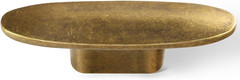 Antique Brass Oval Cabinet Knobs – 6 Pack Vintage Drawer Pulls for Kitchen