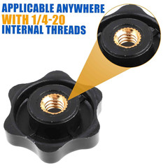 20 Pcs 1/4-20 Knob 6 Star Knobs T Track Bolts Knobs 1/4 Inch 20 Female Threaded
