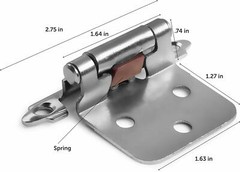 Kitchen Door Cabinet Hinges Self Closing Face Mount Cupboard Overlay w/ Screws