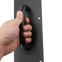 4 PCS 12 x 4 Black Stainless Steel Door Pull Push Plates 24 Screws Set, Office