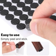 300pcs Mini Foam Felt Pads, 1cm/0.39in Diameter Circle Small Furniture Black