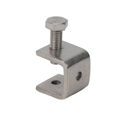 C-clamp Jaw U-shaped Clip Silver Stainless Steel Table Bracket With Screw