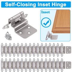 3/8″ Inset Kitchen Cabinet Hinges Self Closing Face Mount Cupboard Door Hinges