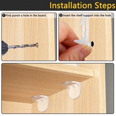 20pcs Plastic Locking Shelf Support Pegs5mm Shelf PinsSelf-Locking Bracket Cli