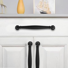 2 Pack 10 Inch Hole Center Matte Black Heavy Duty Solid Cabinet pulls Ideal f…