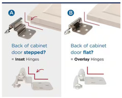 Amerock BPR7565G10 3/8″ Inset Wrap Cabinet Hinge, Satin Nickel, Pack of 2 Hinges