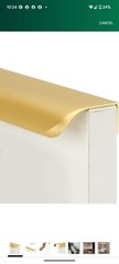 goldenwarm 10+1 Pack Matte Gold Finger Pulls Cabinet Edge Pulls 5in Brushed…