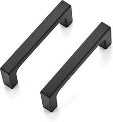 Matte Black Kitchen Cabinet Handles 3 Inch Pulls 10 Pack | Solid Zinc Alloy , Sm
