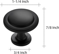 30 Black Zinc Drawer Pulls Euro Style Cabinet Knobs Indoor Use Metal Finish