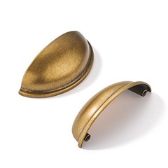 10 Pack 2-1/2″ Drawer Pulls 2-1/2″(64mm) Hole Center Antique Brass 10-pack