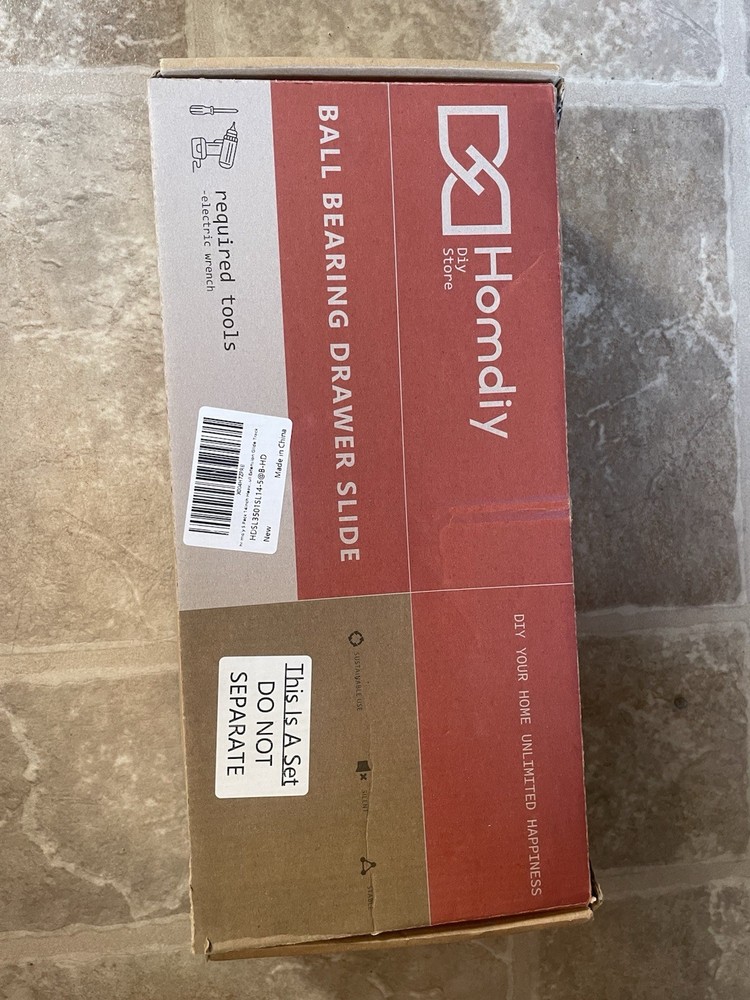 Homidy Center Soft Close Drawer Slides, 16 Inch 4 Peice