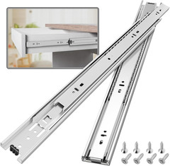 1 Pair Full Extension Ball Bearing Drawer Slides 8 10 12 14 16 18 20 22 24 Inch