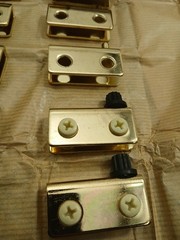 NOS 50 Pairs- BRASS Glass Door Hinges futaba Hinge , steel
