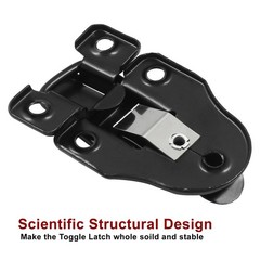 BokWin 2 Pcs Retro Style Duckbilled Hasp Latch Antique Toggle Black
