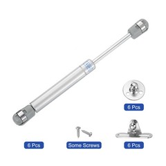 8 Inch 40N/9lb Gas Shock Strut Lift Support, (Silver, Set of 6)