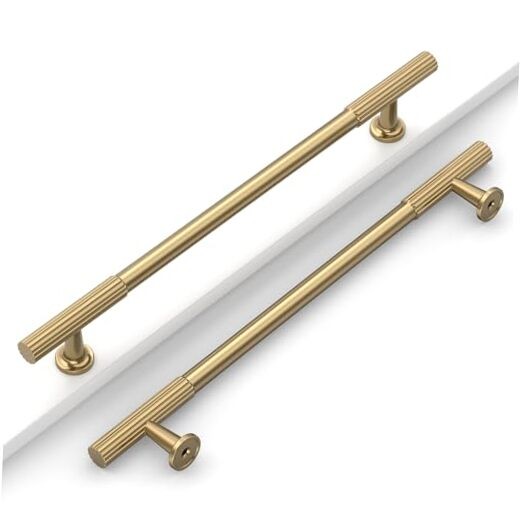 Paquete de 10 tiradores de gabinete de bronce 7.5″/192MM Hole Center Champán