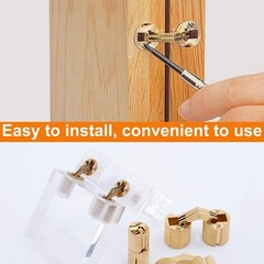 12mm Brass Barrel Hinges Cylindrical Hidden Cabinet Concealed 12 mm, 4PCS