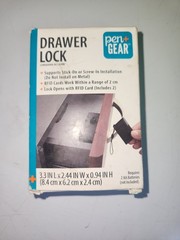 Pen+Gear RFID Drawer Lock for Drawer, Stick-On or Screw-In Installation