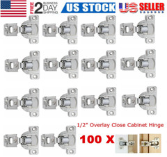 100 PCS 1/2″ Overlay Soft Close Face Frame 105° Compact Cabinet Hinge Handware
