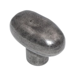 Atlas Homewares 1 11/16″ Distressed Oval Cabinet Stone Knob Pewter 332-P