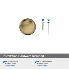Amerock | Cabinet Knob | Burnished Brass | 1-1/4 inch (32 mm) Diameter | Edona |
