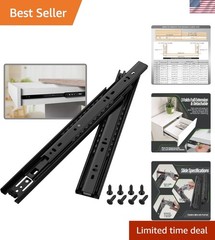 5 Pair Full Extension Ball Bearing Drawer Slides 8 10 12 14 16 18 20 22 24 In…