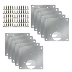 10 Pcs Cabinet Hinge Fixing Plate5 Hole Model Durable Stainless Steel Hinge F…