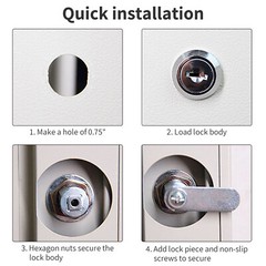 2 Pack 25mm 1″ Cylinder Cam Locks with Keys Secure Camper Cabinet Cam Lock Set