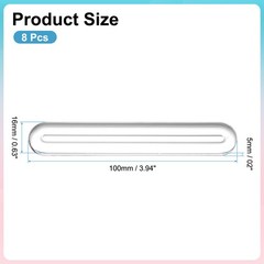 Wall Protector from Furniture, Clear Furniture Bumpers, 3.94”L x 0.63”W, 8 Pcs