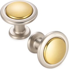 10 Pack Gold and Nickel Kitchen Cabinet Knobs Brushed Gold and Silver Drawer Kno