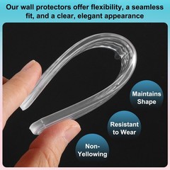 Wall Protector from Furniture, Clear Furniture Bumpers, 3.94”L x 0.63”W, 6 Pcs
