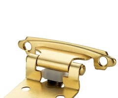 50 Pack (25 Pairs) 1/2″ Overlay Cabinet Hinges, Self-Closing Semi-Concealed Face