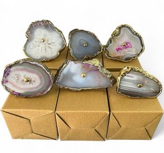Anthropologie Swirl Geode Agate Pull Knobs 2015 ~ New In Box