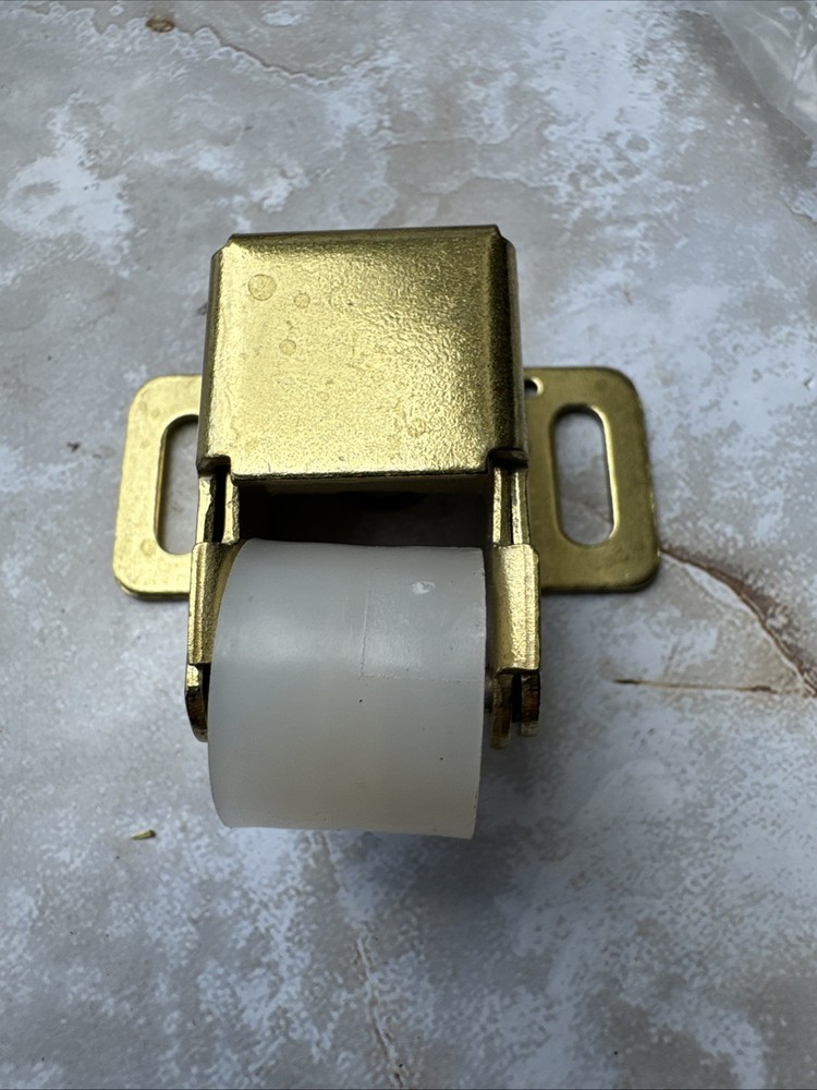 4PCS Roller Wheel Spring Cabinet Furniture Closet Door Catch Latch ,BRASS