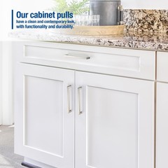 4 Pack Cabinet Handles Brushed Nickel Pulls 7-1/2 Inch Stainless 192mm Center