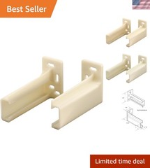 Durable Off-White Drawer Track Back Plates, 3/8 x 1 In., 75 lbs Load Capacity
