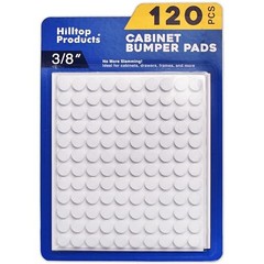 120 Pack Small 3/8″ Felt Cabinet Bumpers, Door Felt Pads for Cabinet White