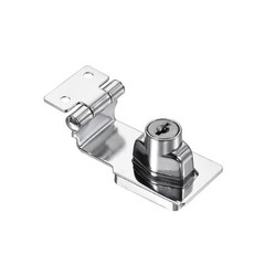 2Pcs 3 Inch Silver Hasp Lock for Cabinet Door Drawer Keyed Alike Hasp Lock