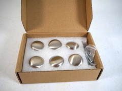 GOO-KI ART & DESIGN HARDWARE 18 Round Nickel 1 1/8″ Diameter Cabinet Knobs NEW