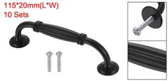 10Pcs Drawer Pulls 4.5″(115mm) l Aluminum Alloy Kitchen Handle Black