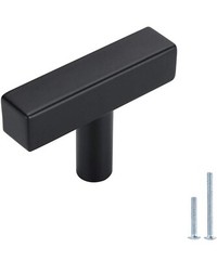 10-pk Cabinet Black T -Knobs Peaha PHJ22BK Kitchen Drawer Or Any Furniture