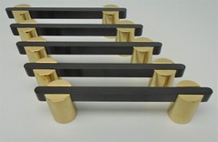 Vintage Colonial Bronze 1334-3×19 Brass Drawer Pull Handle Lot of 5 USA CR114