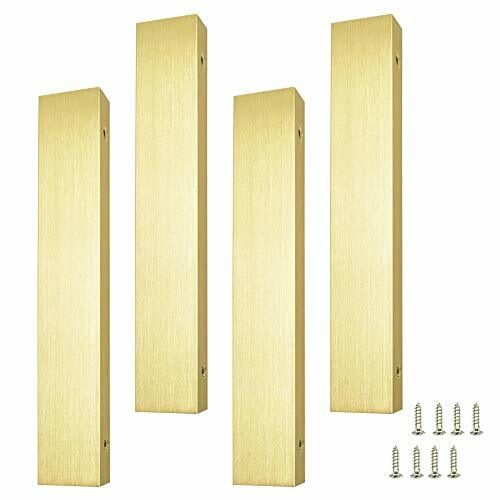 LC LICTOP 8″ Golden Brushed Nickel Back Mount Finger Pull with Screws(4Pcs)