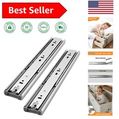 16-inch Soft-Close Drawer Slides – Hydraulic, Full Extension, 100 lb Capacity