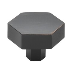GlideRite 1-1/2 Inch Solid Hexagon Cabinet Knob Oil Rubbed Bronze, 5824-ORB-1