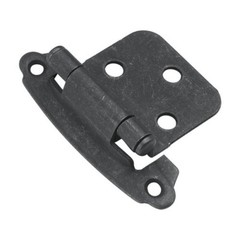 Hickory hardware P244-BI 1-14/15×2-5/8in. Black Iron Self-Closing Hinge 10-Pack