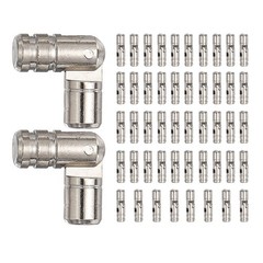 50 Pcs Barrel Hinges, 0.2 x 0.75″ Jewelry Box Hinges Concealed, Silver