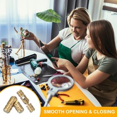 30Pcs Hidden Brass Barrel Hinges 0.7″x0.16″ for DIY Jewelry Cabinet Door, Gold
